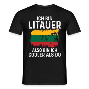 Litauen Litauer Litauisches - Männer T-Shirt - Schwarz - Vorne - AI Model Male 178 light (178cm)