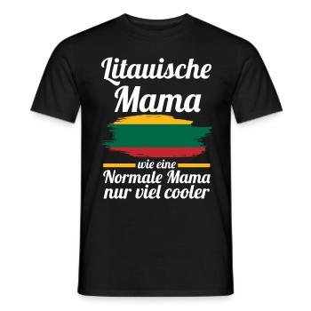 Litauerin Litauische Mama Litauen Mutter - Männer T-Shirt - Schwarz - Vorne - AI Model Male 178 light (178cm)