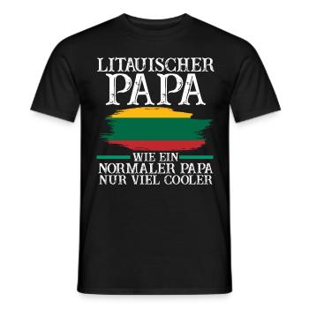Litauischer Papa Vater Litauer Litauen - Männer T-Shirt - Schwarz - Vorne - AI Model Male 178 light (178cm)
