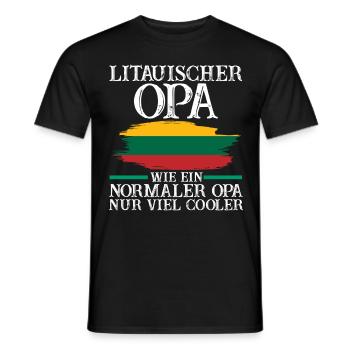 Litauischer Opa Litauer Litauen - Männer T-Shirt - Schwarz - Vorne - AI Model Male 178 light (178cm)