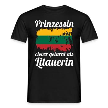Prinzessin Litauer Litauisches Litauen - Männer T-Shirt - Schwarz - Vorne - AI Model Male 178 light (178cm)