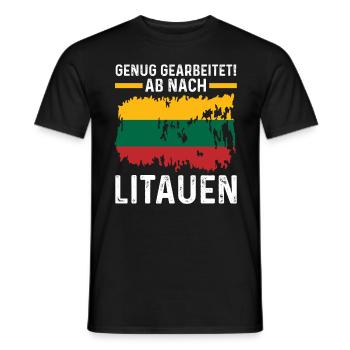 Urlaub Litauer Litauen - Männer T-Shirt - Schwarz - Vorne - AI Model Male 178 light (178cm)