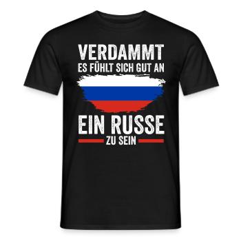 Russland Russen Russisches - Männer T-Shirt - Schwarz - Vorne - AI Model Male 178 light (178cm)