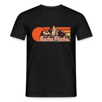 Machu Picchu Berg Ruine Inka Peru Südamerika - Männer T-Shirt - Schwarz - Vorne - AI Model Male 178 light (178cm)