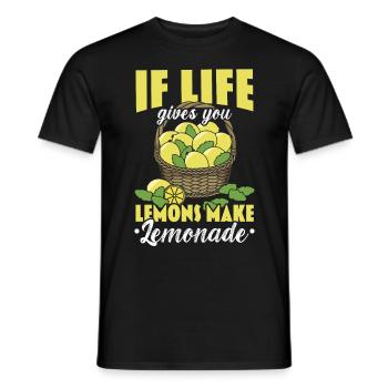 Wenn das Leben dir Zitronen schenkt, mach Limonade - Männer T-Shirt - Schwarz - Vorne - AI Model Male 178 light (178cm)