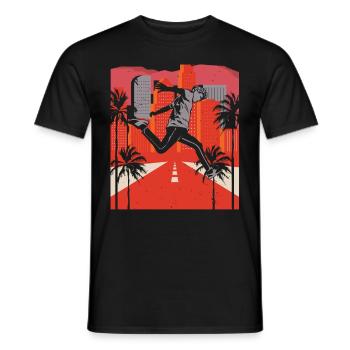 Parkour Course Libre Suivi Freestyle Sports - T-shirt homme - noir - Devant - AI Model Male 178 light (178cm)