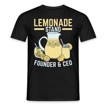 Lemonade Stand Founder & CEO Lemon Fruit Beverage - Men's T-Shirt - black - Front - AI Model Male 178 light (178cm)