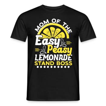 Mère de limonade facile-peasy stand boss citron - T-shirt homme - noir - Devant - AI Model Male 178 light (178cm)