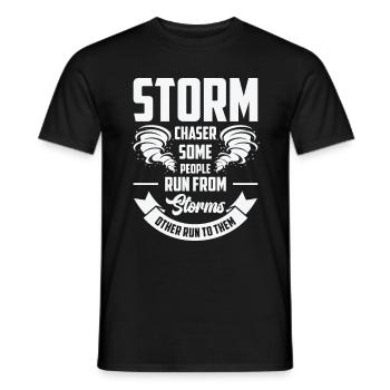 Storm Hunter Tornados Storm Chaser Gift - Men's T-Shirt - black - Front - AI Model Male 178 light (178cm)