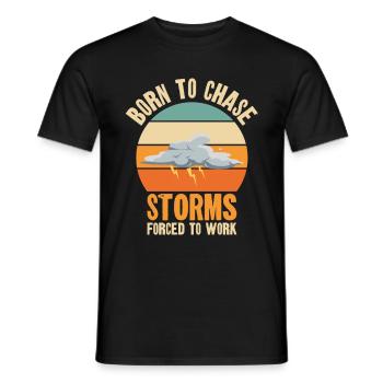 Storm Hunter Tornados Storm Chaser Gift - Men's T-Shirt - black - Front - AI Model Male 178 light (178cm)