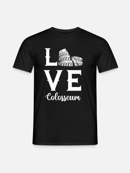 Colosseum Love Italy Rome Roman Roman Roman - Men's T-Shirt - black