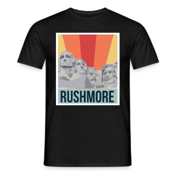 Rushmore Präsidenten Amerika Black Hills - Männer T-Shirt - Schwarz - Vorne - AI Model Male 178 light (178cm)