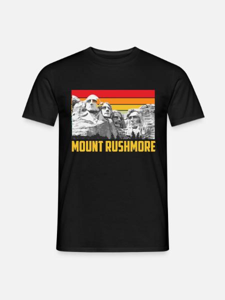 Mount Rushmore Dakota du Sud Lincoln Memorial - T-shirt homme - noir