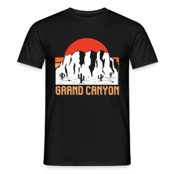 Grand Canyon Arizona Nationalpark Wüste - Männer T-Shirt - Schwarz - Vorne - AI Model Male 178 light (178cm)