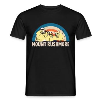 Mount Rushmore South Dakota President USA - Men's T-Shirt - black - Front - AI Model Male 178 light (178cm)