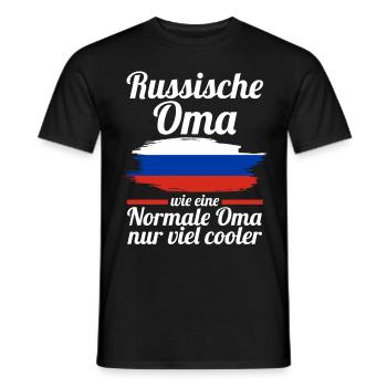 Russin Russische Oma Russland - Männer T-Shirt - Schwarz - Vorne - AI Model Male 178 light (178cm)