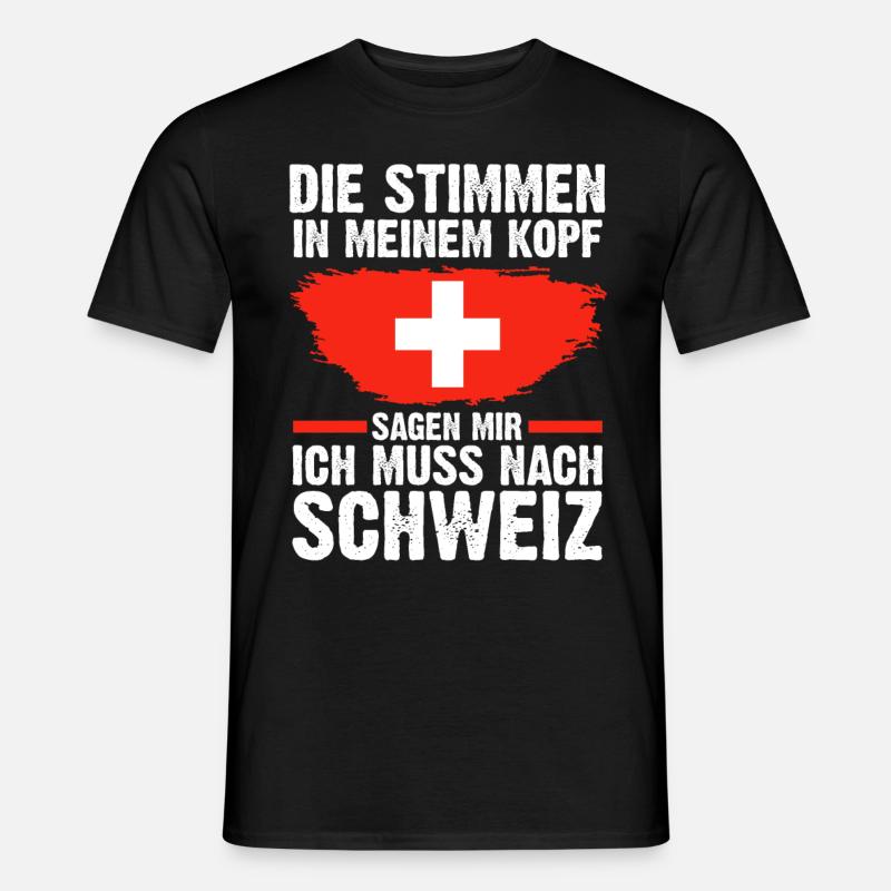 Schweiz Schweizer - Männer T-Shirt - Schwarz