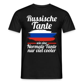 Russin Tante Russland - Männer T-Shirt - Schwarz - Vorne - AI Model Male 178 light (178cm)