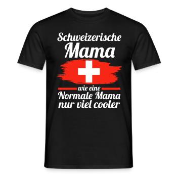 Schweizerin Schweizer Mama Schweiz Mutter - Männer T-Shirt - Schwarz - Vorne - AI Model Male 178 light (178cm)