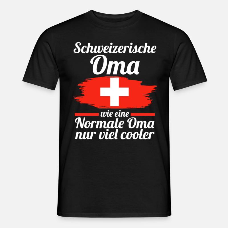Schweizerin Schweizer Oma Schweiz - Männer T-Shirt - Schwarz