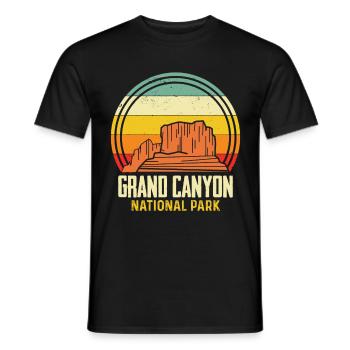 Grand Canyon National Park Colorado Arizona - Men's T-Shirt - black - Front - AI Model Male 178 light (178cm)