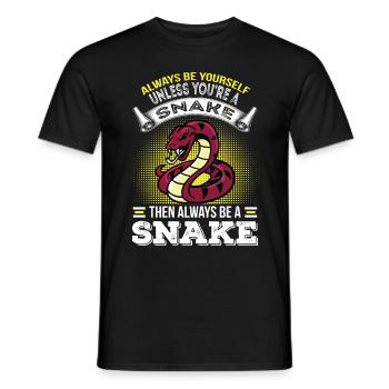 Kobra sei eine Schlange Zoo Reptilien - Männer T-Shirt - Schwarz - Vorne - AI Model Male 178 light (178cm)