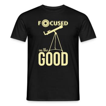 Weltraum Focus Teleskop Sterne Astronom - Männer T-Shirt - Schwarz - Vorne - AI Model Male 178 light (178cm)