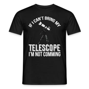 Astronomy Galaxy Telescope Stars Space - Men's T-Shirt - black - Front - AI Model Male 178 light (178cm)