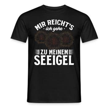 Seeigel I Mir Reicht's Ich Gehe Zu Meinem Seeigel - Männer T-Shirt - Schwarz - Vorne - AI Model Male 178 light (178cm)