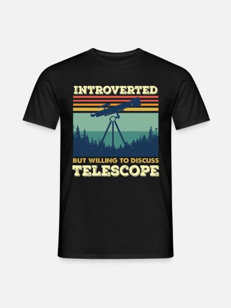 Introvertiert Teleskop Astronomie Weltraum - Männer T-Shirt - Schwarz