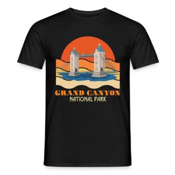 London Skyline - Männer T-Shirt - Schwarz - Vorne - AI Model Male 178 light (178cm)