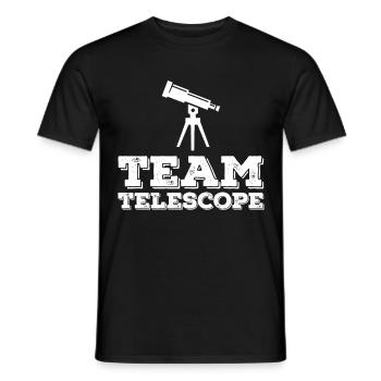 Team Telescope Space Astronomer Stars - Men's T-Shirt - black - Front - AI Model Male 178 light (178cm)