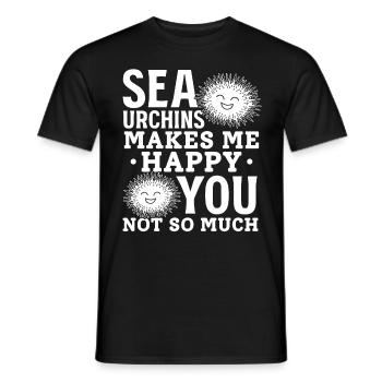 Seeigel machen mich glücklich Du Nicht so sehr - Männer T-Shirt - Schwarz - Vorne - AI Model Male 178 light (178cm)