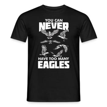 Eagle Falcon Oiseaux Fauconnerie Faune - T-shirt homme - noir - Devant - AI Model Male 178 light (178cm)