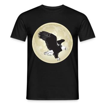 Adler Wildtiere Falknerei Raubvögel Mond - Männer T-Shirt - Schwarz - Vorne - AI Model Male 178 light (178cm)