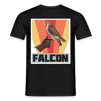 Faucons Fauconneries et aigles Faune - T-shirt homme - noir - Devant - AI Model Male 178 light (178cm)