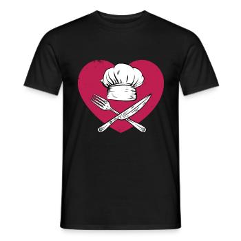 Chef Chef Chapeau de chef Gastronomie Cuisine - T-shirt homme - noir - Devant - AI Model Male 178 light (178cm)