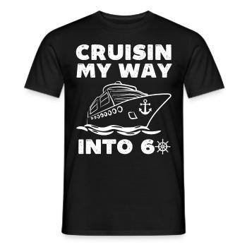 Cruising my way into 60 - Men's T-Shirt - black - Front - AI Model Male 178 light (178cm)