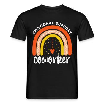 Emotional support coworker - Retro co worker gift - Men's T-Shirt - black - Front - AI Model Male 178 light (178cm)