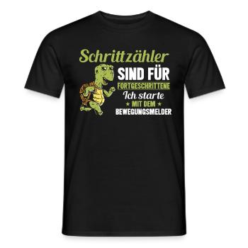 Schrittzähler sind für Fortgeschrittene Lustige - Männer T-Shirt - Schwarz - Vorne - AI Model Male 178 light (178cm)