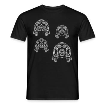 Turtles Turtles Cute turtles - Men's T-Shirt - black - Front - AI Model Male 178 light (178cm)