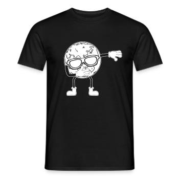 Dabbing Planet Drôle Jour de la Terre Dab Danse Jour de la Terre - T-shirt homme - noir - Devant - AI Model Male 178 light (178cm)