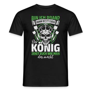 Der König zeigt euch wie man das macht - Dart - Männer T-Shirt - Schwarz - Vorne - AI Model Male 178 light (178cm)