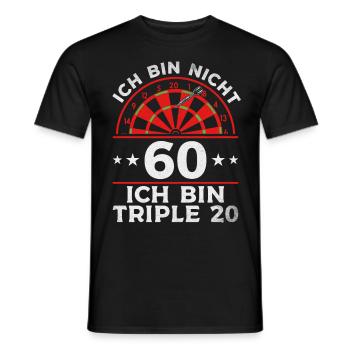 Ich bin nicht 60 Ich bin triple 20 I Geburtstag - Männer T-Shirt - Schwarz - Vorne - AI Model Male 178 light (178cm)