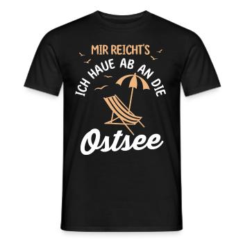 Mir reichts ich haue ab an die Ostsee - Männer T-Shirt - Schwarz - Vorne - AI Model Male 178 light (178cm)
