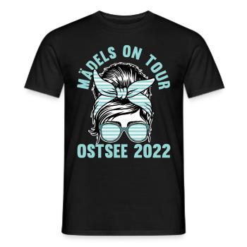 Mädels on Tour Ostsee 2022 - Männer T-Shirt - Schwarz - Vorne - AI Model Male 178 light (178cm)