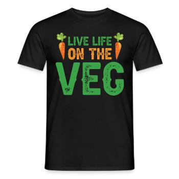 Vegetarier Veganer Vegan Veggie Tierschutz Gemüse - Männer T-Shirt - Schwarz - Vorne - AI Model Male 178 light (178cm)