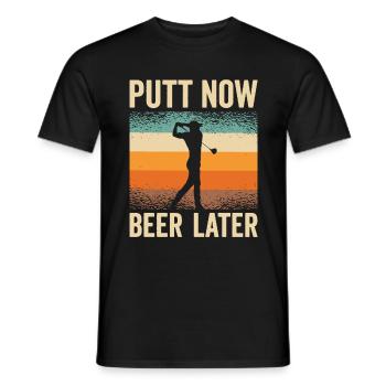 Golf Golfer Golfball Golfspieler Golfschläger - Männer T-Shirt - Schwarz - Vorne - AI Model Male 178 light (178cm)