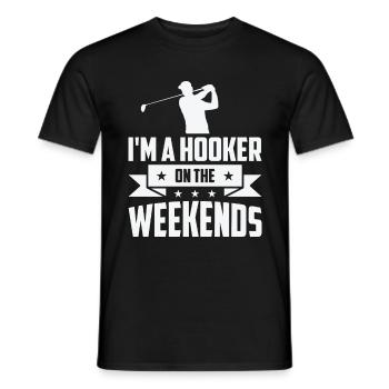 Golf Golfer Golfball Golfspieler Golfschläger - Männer T-Shirt - Schwarz - Vorne - AI Model Male 178 light (178cm)