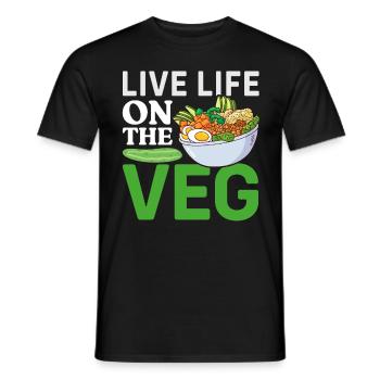Vegetarier Veganer Vegan Veggie Tierschutz Gemüse - Männer T-Shirt - Schwarz - Vorne - AI Model Male 178 light (178cm)